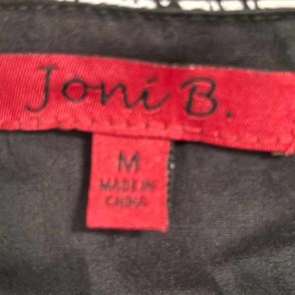 Black and White Appliqued Patterned Jacket Sz M 3/4 Sleeve SKU 11 - Picture 12 of 13